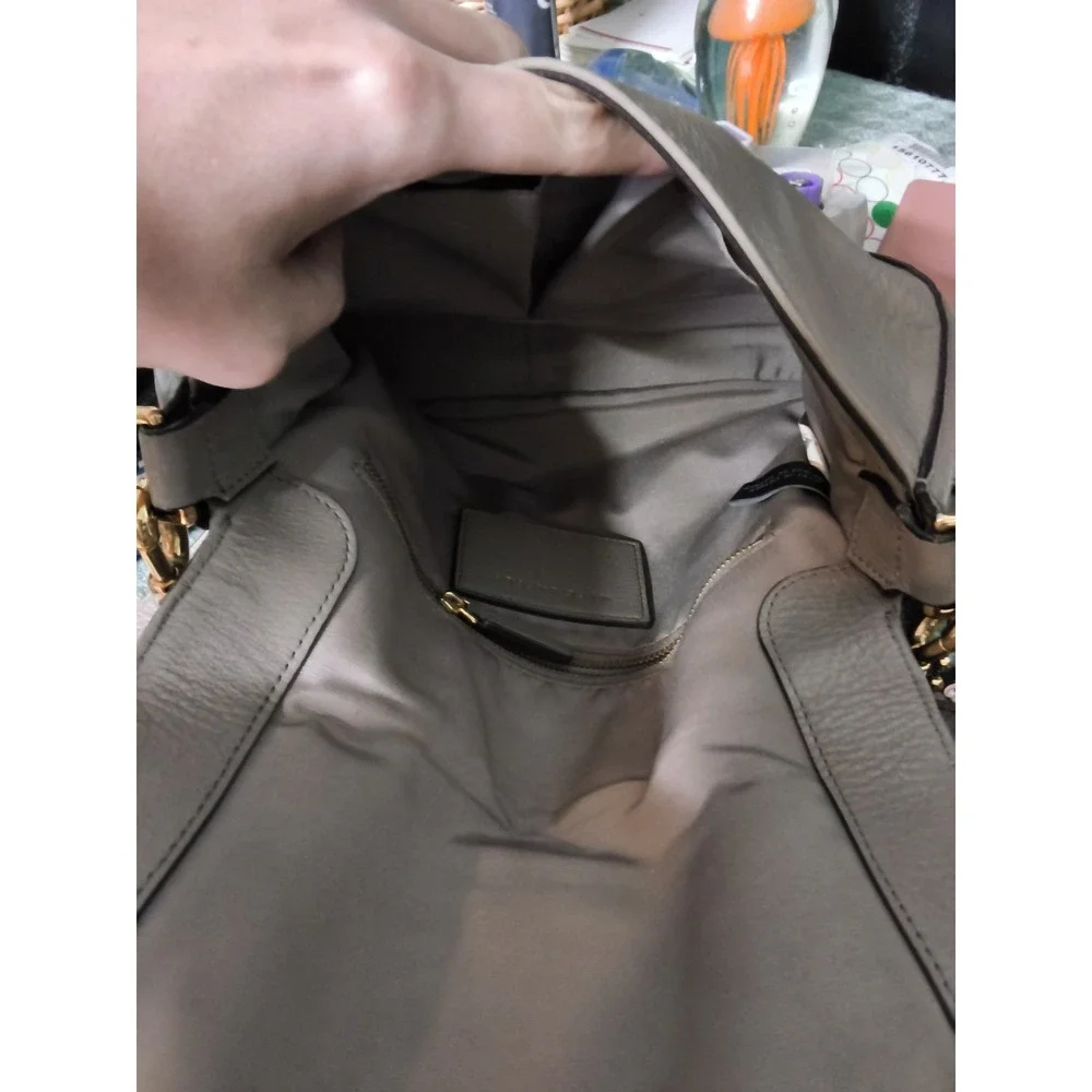 13. Marc Jacobs Recruit Nomad Grey Pebbled Leather Crossbody Saddle Bag M0008137